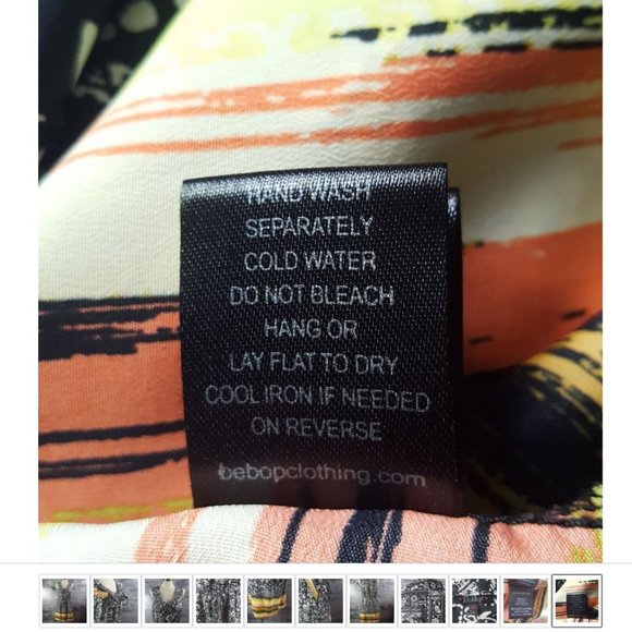 BeBop Women Dress Black White multi color Summer Sun Light - Picture 11 of 11